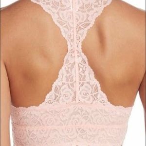 Racerback Lace Bralette Pink Sm/Green M